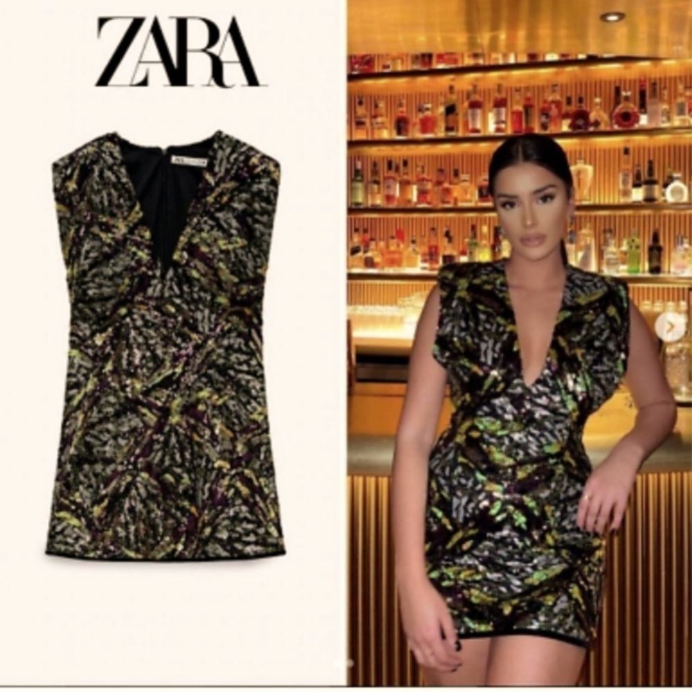 NWT Zara sequin party dress small